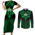 melbourne-stars-cricket-couples-matching-short-sleeve-bodycon-dress-and-long-sleeve-button-shirts-2023-unique-indigenous-art-mix-polynesian-pattern