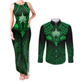melbourne-stars-cricket-couples-matching-tank-maxi-dress-and-long-sleeve-button-shirts-2023-unique-indigenous-art-mix-polynesian-pattern