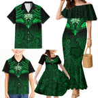 melbourne-stars-cricket-family-matching-mermaid-dress-and-hawaiian-shirt-2023-unique-indigenous-art-mix-polynesian-pattern