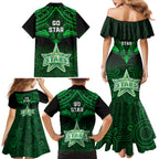 melbourne-stars-cricket-family-matching-mermaid-dress-and-hawaiian-shirt-2023-unique-indigenous-art-mix-polynesian-pattern
