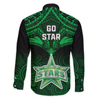 melbourne-stars-cricket-family-matching-mermaid-dress-and-hawaiian-shirt-2023-unique-indigenous-art-mix-polynesian-pattern