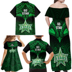 melbourne-stars-cricket-family-matching-off-shoulder-maxi-dress-and-hawaiian-shirt-2023-unique-indigenous-art-mix-polynesian-pattern
