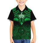 Melbourne Stars Cricket Family Matching Off Shoulder Short Dress and Hawaiian Shirt 2023 Unique Indigenous Art Mix Polynesian Pattern LT14