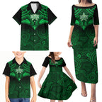 melbourne-stars-cricket-family-matching-puletasi-dress-and-hawaiian-shirt-2023-unique-indigenous-art-mix-polynesian-pattern