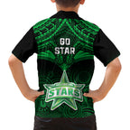 melbourne-stars-cricket-family-matching-tank-maxi-dress-and-hawaiian-shirt-2023-unique-indigenous-art-mix-polynesian-pattern