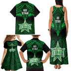 melbourne-stars-cricket-family-matching-tank-maxi-dress-and-hawaiian-shirt-2023-unique-indigenous-art-mix-polynesian-pattern