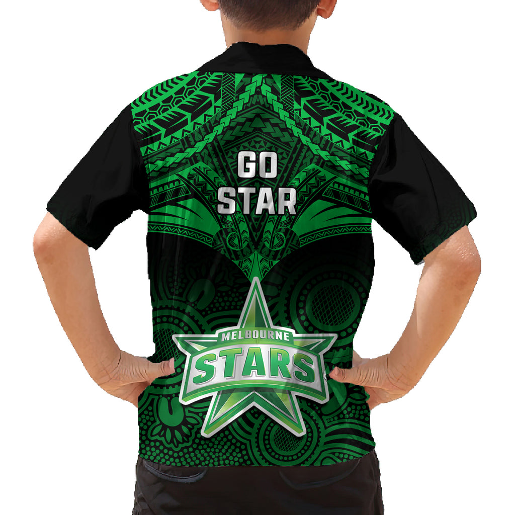 melbourne-stars-cricket-kid-hawaiian-shirt-2023-unique-indigenous-art-mix-polynesian-pattern