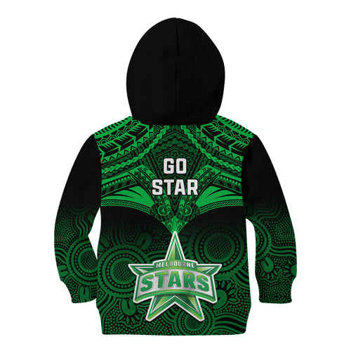 melbourne-stars-cricket-kid-hoodie-2023-unique-indigenous-art-mix-polynesian-pattern