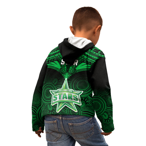 melbourne-stars-cricket-kid-hoodie-2023-unique-indigenous-art-mix-polynesian-pattern