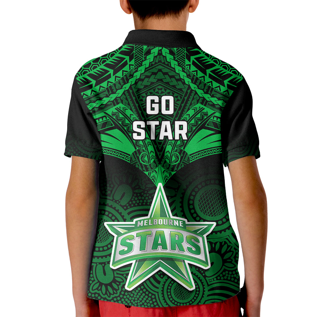 melbourne-stars-cricket-kid-polo-shirt-2023-unique-indigenous-art-mix-polynesian-pattern
