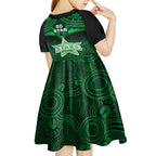 melbourne-stars-cricket-kid-short-sleeve-dress-2023-unique-indigenous-art-mix-polynesian-pattern