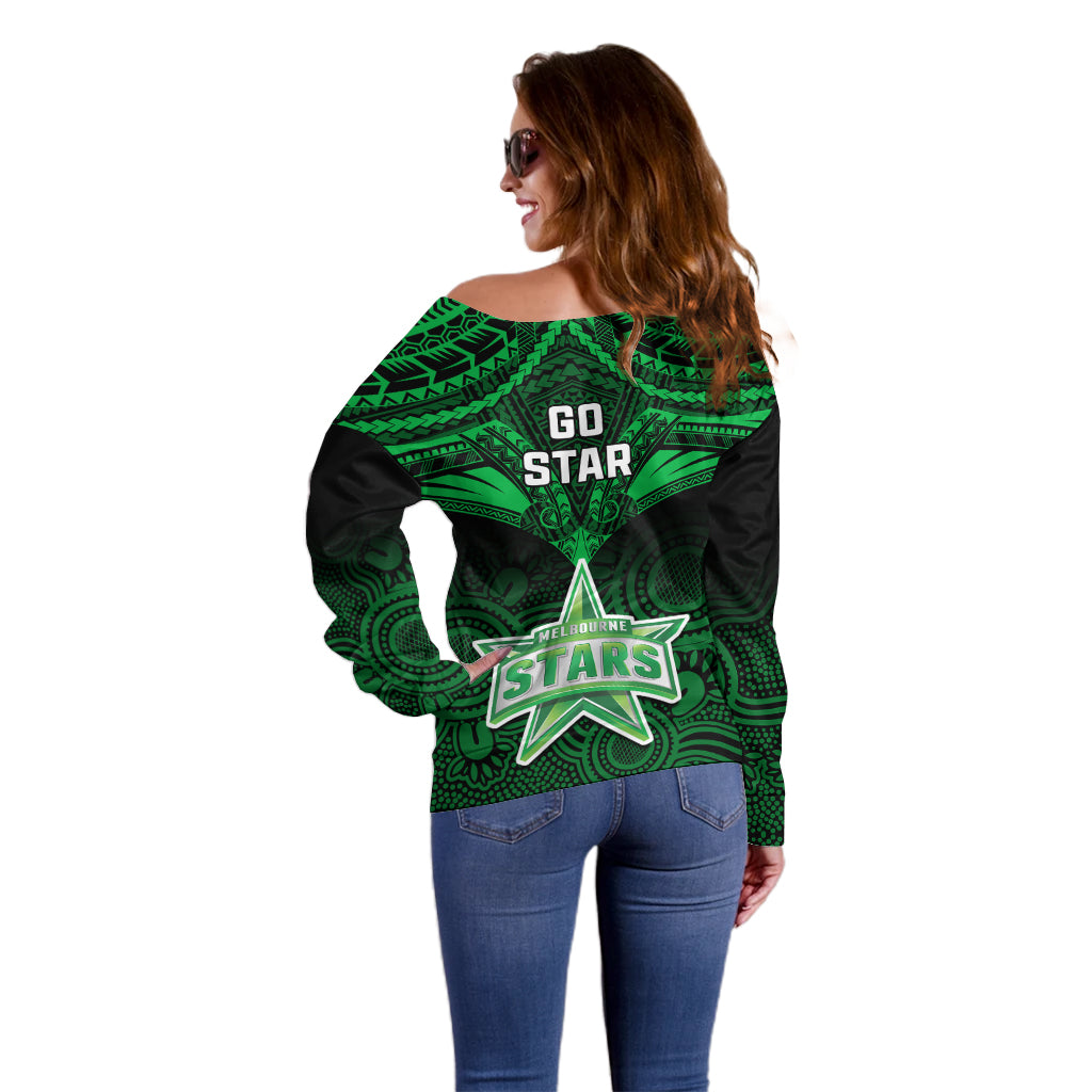 melbourne-stars-cricket-off-shoulder-sweater-2023-unique-indigenous-art-mix-polynesian-pattern