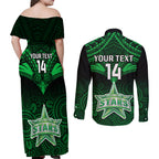 custom-melbourne-stars-cricket-couples-matching-off-shoulder-maxi-dress-and-long-sleeve-button-shirts-2023-unique-indigenous-art-mix-polynesian-pattern