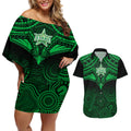 custom-melbourne-stars-cricket-couples-matching-off-shoulder-short-dress-and-hawaiian-shirt-2023-unique-indigenous-art-mix-polynesian-pattern
