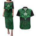 custom-melbourne-stars-cricket-couples-matching-puletasi-dress-and-hawaiian-shirt-2023-unique-indigenous-art-mix-polynesian-pattern