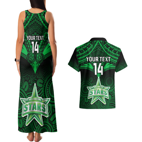custom-melbourne-stars-cricket-couples-matching-tank-maxi-dress-and-hawaiian-shirt-2023-unique-indigenous-art-mix-polynesian-pattern