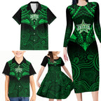 custom-melbourne-stars-cricket-family-matching-long-sleeve-bodycon-dress-and-hawaiian-shirt-2023-unique-indigenous-art-mix-polynesian-pattern