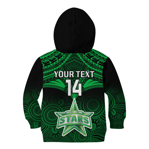custom-melbourne-stars-cricket-kid-hoodie-2023-unique-indigenous-art-mix-polynesian-pattern