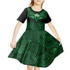 custom-melbourne-stars-cricket-kid-short-sleeve-dress-2023-unique-indigenous-art-mix-polynesian-pattern
