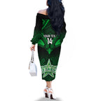 custom-melbourne-stars-cricket-off-the-shoulder-long-sleeve-dress-2023-unique-indigenous-art-mix-polynesian-pattern