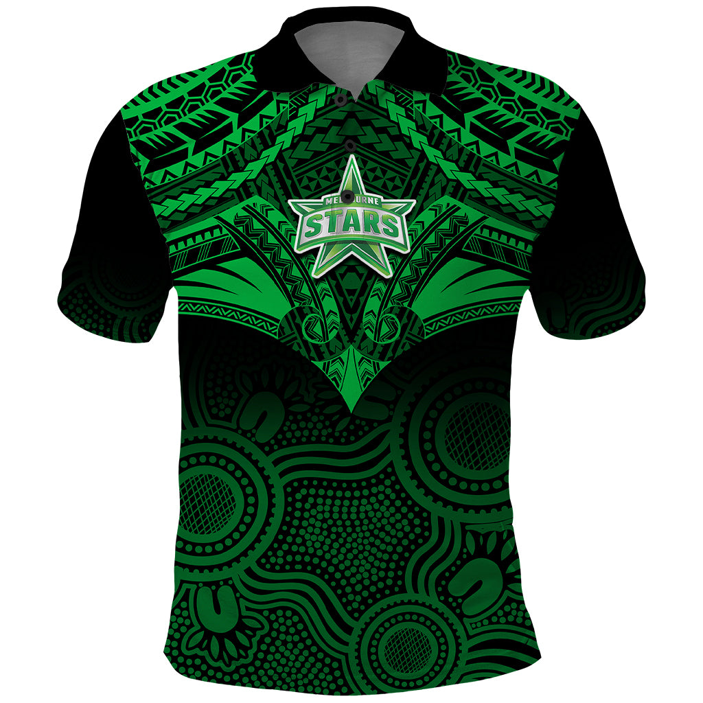 custom-melbourne-stars-cricket-polo-shirt-2023-unique-indigenous-art-mix-polynesian-pattern