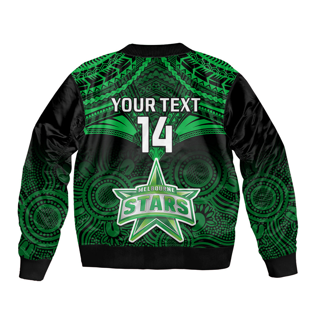 custom-melbourne-stars-cricket-sleeve-zip-bomber-jacket-2023-unique-indigenous-art-mix-polynesian-pattern