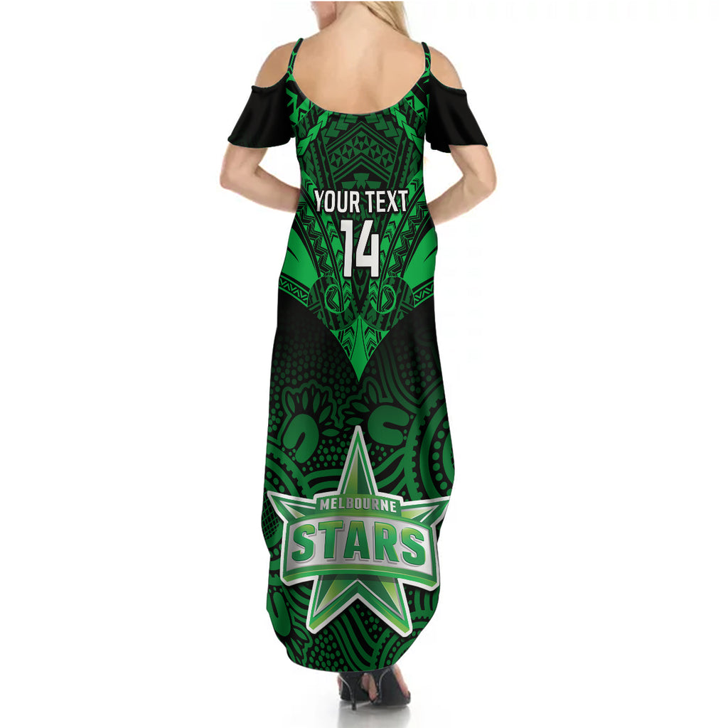 custom-melbourne-stars-cricket-summer-maxi-dress-2023-unique-indigenous-art-mix-polynesian-pattern
