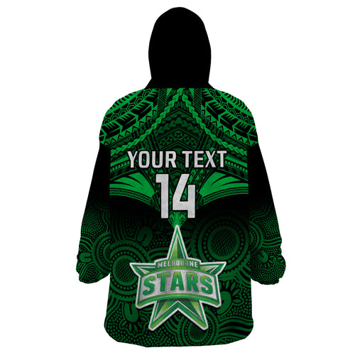 custom-melbourne-stars-cricket-wearable-blanket-hoodie-2023-unique-indigenous-art-mix-polynesian-pattern