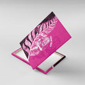 New Zealand Silver Fern Rugby Custom Canvas Wall Art All Black Maori Pattern Pink - Aussie Hoodie