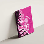 New Zealand Silver Fern Rugby Custom Canvas Wall Art All Black Maori Pattern Pink - Aussie Hoodie