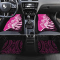 New Zealand Silver Fern Rugby Custom Car Mats All Black Maori Pattern Pink - Aussie Hoodie
