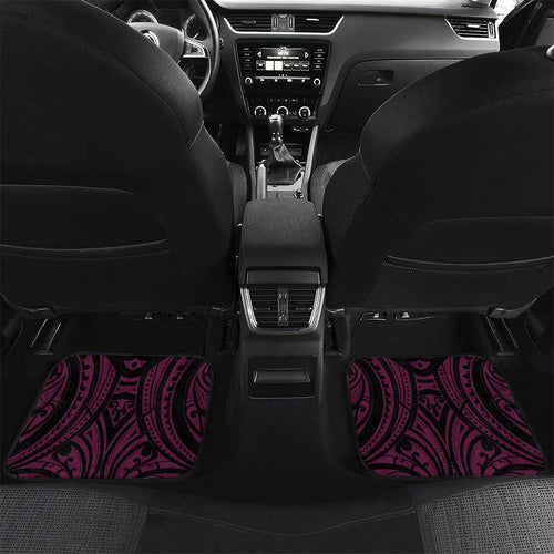 New Zealand Silver Fern Rugby Custom Car Mats All Black Maori Pattern Pink - Aussie Hoodie