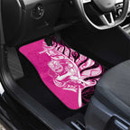 New Zealand Silver Fern Rugby Custom Car Mats All Black Maori Pattern Pink - Aussie Hoodie