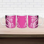 New Zealand Silver Fern Rugby Custom Ceramic Mug All Black Maori Pattern Pink - Aussie Hoodie