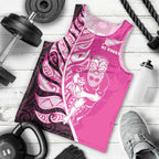 New Zealand Silver Fern Rugby Custom Men Tank Top All Black Maori Pattern Pink - Aussie Hoodie