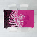 New Zealand Silver Fern Rugby Custom Tablecloth All Black Maori Pattern Pink - Aussie Hoodie