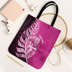 New Zealand Silver Fern Rugby Custom Tote Bag All Black Maori Pattern Pink - Aussie Hoodie