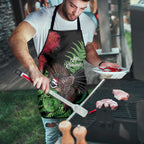 Meri Kirihimete New Zealand Apron Piwakawaka Koru Fern Mix Pohutukawa - Aussie Hoodie