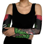Meri Kirihimete New Zealand Arm Sleeves Piwakawaka Koru Fern Mix Pohutukawa - Aussie Hoodie