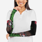 Meri Kirihimete New Zealand Arm Sleeves Piwakawaka Koru Fern Mix Pohutukawa - Aussie Hoodie