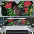Meri Kirihimete New Zealand Auto Sun Shade Piwakawaka Koru Fern Mix Pohutukawa - Aussie Hoodie