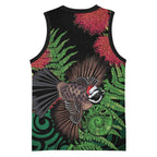 Meri Kirihimete New Zealand Basketball Jersey Piwakawaka Koru Fern Mix Pohutukawa - Aussie Hoodie