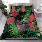 Meri Kirihimete New Zealand Bedding Set Piwakawaka Koru Fern Mix Pohutukawa - Aussie Hoodie