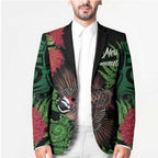 Meri Kirihimete New Zealand Blazer Piwakawaka Koru Fern Mix Pohutukawa - Aussie Hoodie