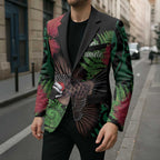 Meri Kirihimete New Zealand Blazer Piwakawaka Koru Fern Mix Pohutukawa - Aussie Hoodie
