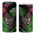Meri Kirihimete New Zealand 4 in 1 Can Cooler Tumbler Piwakawaka Koru Fern Mix Pohutukawa - Aussie Hoodie