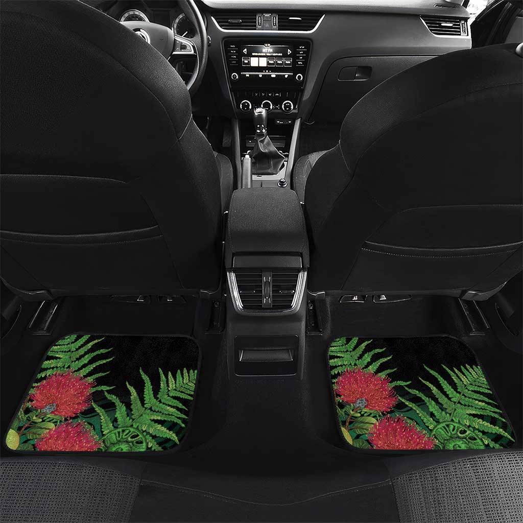 Meri Kirihimete New Zealand Car Mats Piwakawaka Koru Fern Mix Pohutukawa - Aussie Hoodie