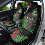 Meri Kirihimete New Zealand Car Seat Cover Piwakawaka Koru Fern Mix Pohutukawa - Aussie Hoodie