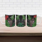 Meri Kirihimete New Zealand Ceramic Mug Piwakawaka Koru Fern Mix Pohutukawa - Aussie Hoodie