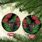 Meri Kirihimete New Zealand Ceramic Ornament Piwakawaka Koru Fern Mix Pohutukawa - Aussie Hoodie